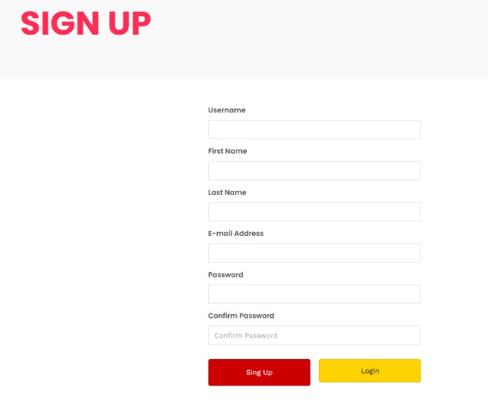 Sign up on matchmaking platform