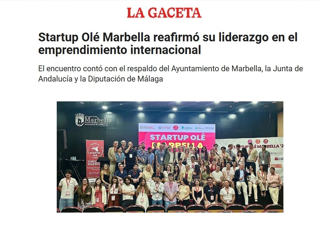 Startup Olé Marbella liderazgo