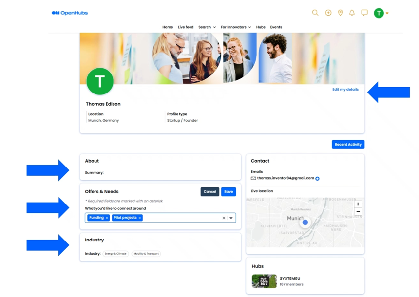 Step 6 - Edit your profile details